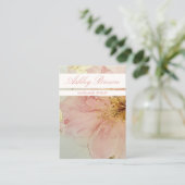 Carte De Visite Boho Floral rose bijoux artisanal Écran d'oreille (Debout devant)