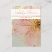 Carte De Visite Boho Floral rose bijoux artisanal Écran d'oreille (Devant)