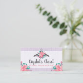 Carte De Visite Boho Floral Vêtements cintre Mode Boutique (Debout devant)