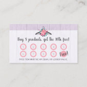 Carte De Visite Boho Floral Vêtements cintre Mode Fidélité (Dos)