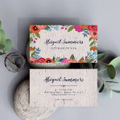 Carte De Visite Boho Florals - Script Birch & Calligraphy