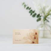 Carte De Visite Boho Grass 3D Tons Terreux Floral (Debout devant)