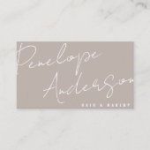 Carte De Visite Boho Gray Neutral Chic Minimalist Modern QR Code (Devant)