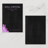 Carte De Visite Boho Gypsy Amethyst Crystal Porte-oreille (Devant / Derrière)