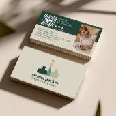 CARTE DE VISITE BOHO  HANDMADE POTTERY CERAMIC QR CODE PHOTO