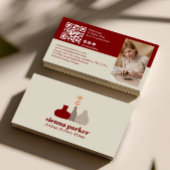 CARTE DE VISITE BOHO HANDMADE POTTERY CERAMIC QR CODE PHOTO