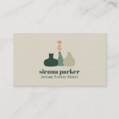 CARTE DE VISITE BOHO HANDMADE POTTERY CERAMIC QR CODE PHOTO (Devant)