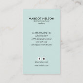 Carte De Visite Boho Healing Hand Céleste Lune Tarot AQUA (Dos)