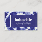 Carte De Visite Boho Indigo Tie Dye (Devant)