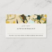 Carte De Visite Boho Jaune Ocre Peint Apport Floral (Devant)