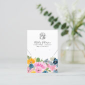 Carte De Visite Boho joli logo floral bijoux collier d'oreille (Debout devant)