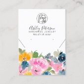 Carte De Visite Boho joli logo floral bijoux collier d'oreille (Devant)