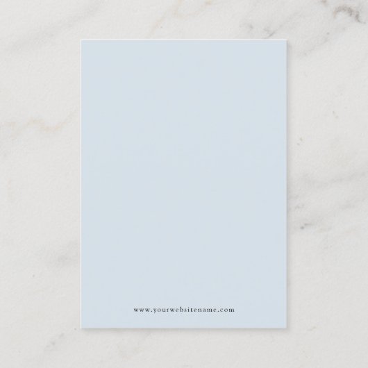 Carte De Visite Boho Leaf Dusty Blue oreille bijouterie (Dos)