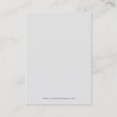 Carte De Visite Boho Leaf Grey Écouter Écran de bijoux (Dos)