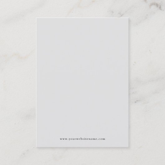 Carte De Visite Boho Leaf Grey Écouter Écran de bijoux (Dos)