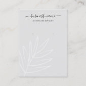 Carte De Visite Boho Leaf Grey Écouter Écran de bijoux (Devant)