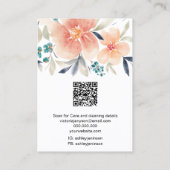 Carte De Visite Boho logo floral bijoux collier d'oreille (Dos)