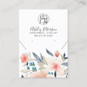 Carte De Visite Boho logo floral bijoux collier d'oreille (Devant)