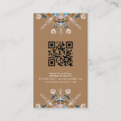 Carte De Visite Boho Mandala Henna Artiste Yoga Macrame Motif (Dos)