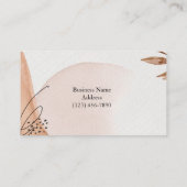 Carte de visite Boho minimal Abstrait de logo pers (Dos)