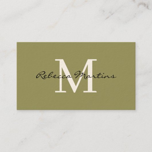 Carte De Visite Boho minimalist monogram (Devant)