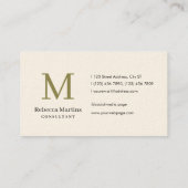Carte De Visite Boho minimalist monogram (Dos)