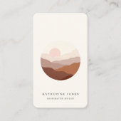 Carte De Visite Boho minimaliste rustique (Devant)