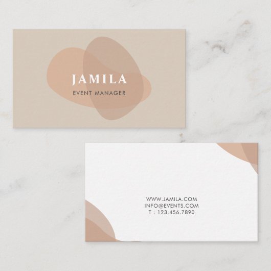 Carte De Visite Boho moderne Abstrait (Devant / Derrière)