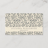 Carte De Visite Boho moderne Botanique Vintage noir blanc QR (Devant)