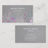 Carte De Visite Boho moderne Floral Kraft (Devant / Derrière)