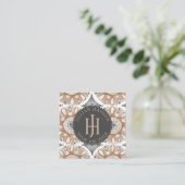 Carte de visite Boho monogramme (Debout devant)