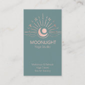 Carte De Visite Boho Moon Stars Yoga Studio (Devant)