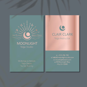Carte De Visite Boho Moon Stars Yoga Studio