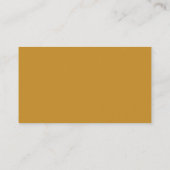Carte De Visite Boho Mustard jaune | Logo Simple Entreprise (Dos)