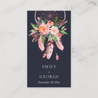 BOHO NAVY FLORA BLUSH DREAM CATCHER MARIAGE DÉTAIL