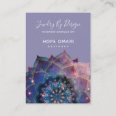 Carte De Visite Boho Nebula Bloom | Conception de Mandala (Dos)
