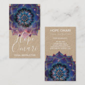 Carte De Visite Boho Nebula Bloom | Conception de Mandala (Devant / Derrière)