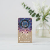 Carte De Visite Boho Nebula Bloom | Conception de Mandala (Debout devant)