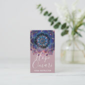 Carte De Visite Boho Nebula Bloom | Conception de Mandala (Debout devant)