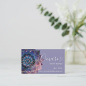 Carte De Visite Boho Nebula Bloom | Conception de Mandala (Debout devant)