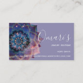 Carte De Visite Boho Nebula Bloom | Conception de Mandala (Devant)