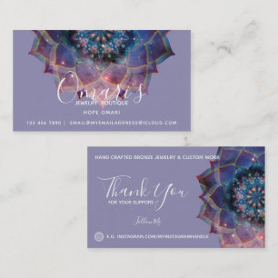 Carte De Visite Boho Nebula Bloom Conception de Mandala