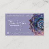 Carte De Visite Boho Nebula Bloom | Conception de Mandala (Dos)
