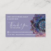 Carte De Visite Boho Nebula Bloom | Conception de Mandala (Dos)