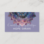 Carte De Visite Boho Nebula Bloom | Conception de Mandala (Devant)