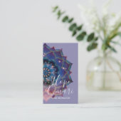 Carte De Visite Boho Nebula Bloom | Conception de Mandala (Debout devant)