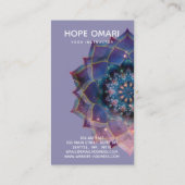 Carte De Visite Boho Nebula Bloom | Conception de Mandala (Dos)