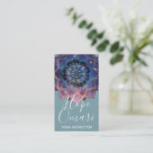 Carte De Visite Boho Nebula Bloom | Conception de Mandala (Debout devant)