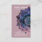 Carte De Visite Boho Nebula Bloom | Conception de Mandala (Dos)