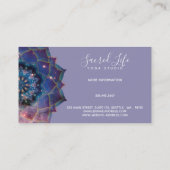 Carte De Visite Boho Nebula Bloom | Conception de mandala (Dos)